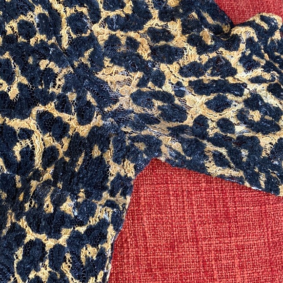 RODARTE x Target Leopard Print Black Lace Mini Dress Bows - Picture 14 of 15